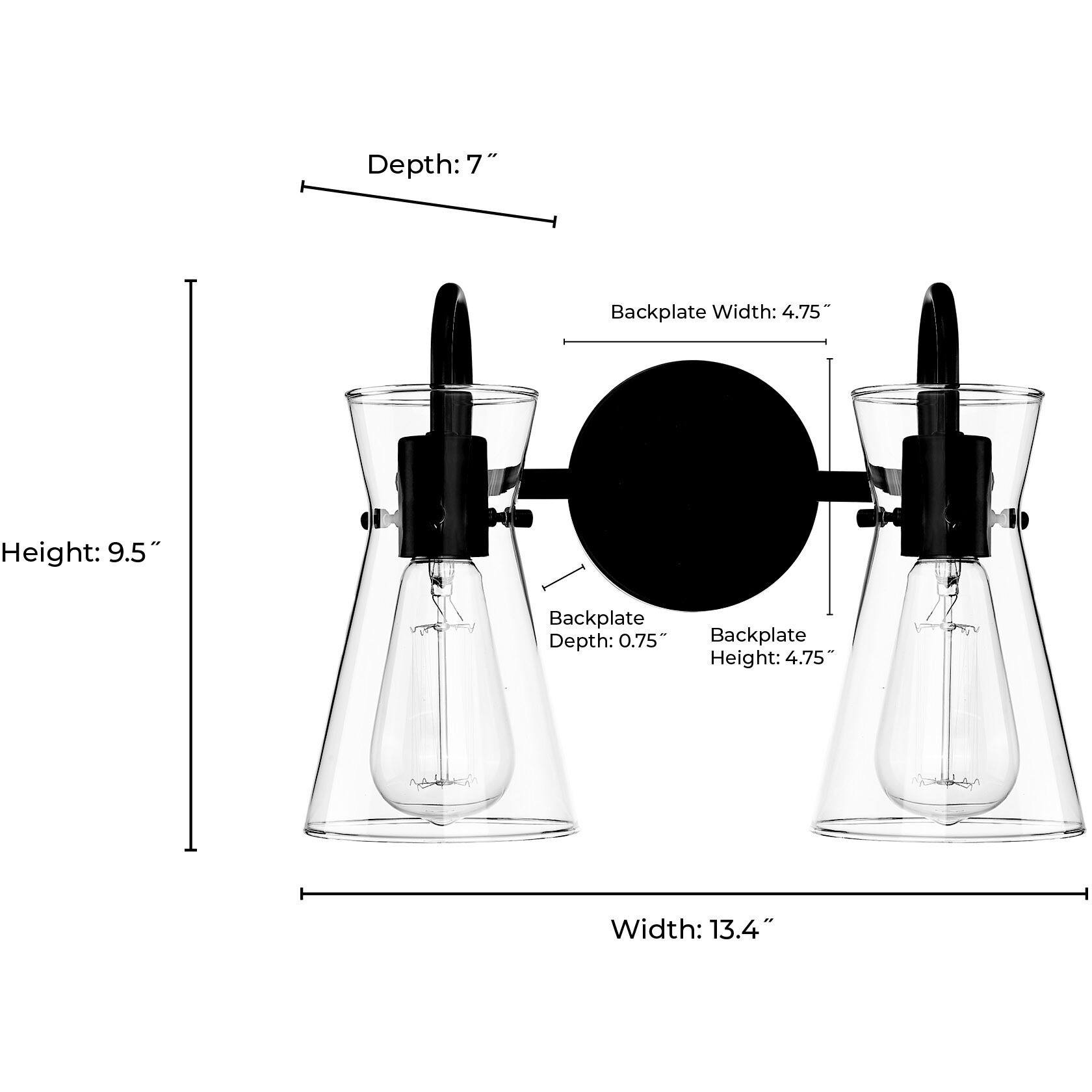 Camellia 2 Light 13.5 inch Polished Nickel Bathroom Vanity Light Wall Light